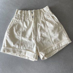 ABERCROMBIE & FITCH WHITE HIGH WAISTED SHORTS womens US 27